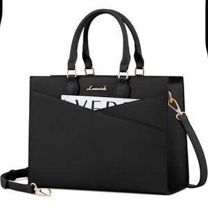 Elegant Black Satchel by Lovevook